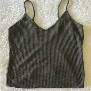 Women's Victoria Secret Olive Green Ribbed Tank Top